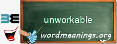 WordMeaning blackboard for unworkable